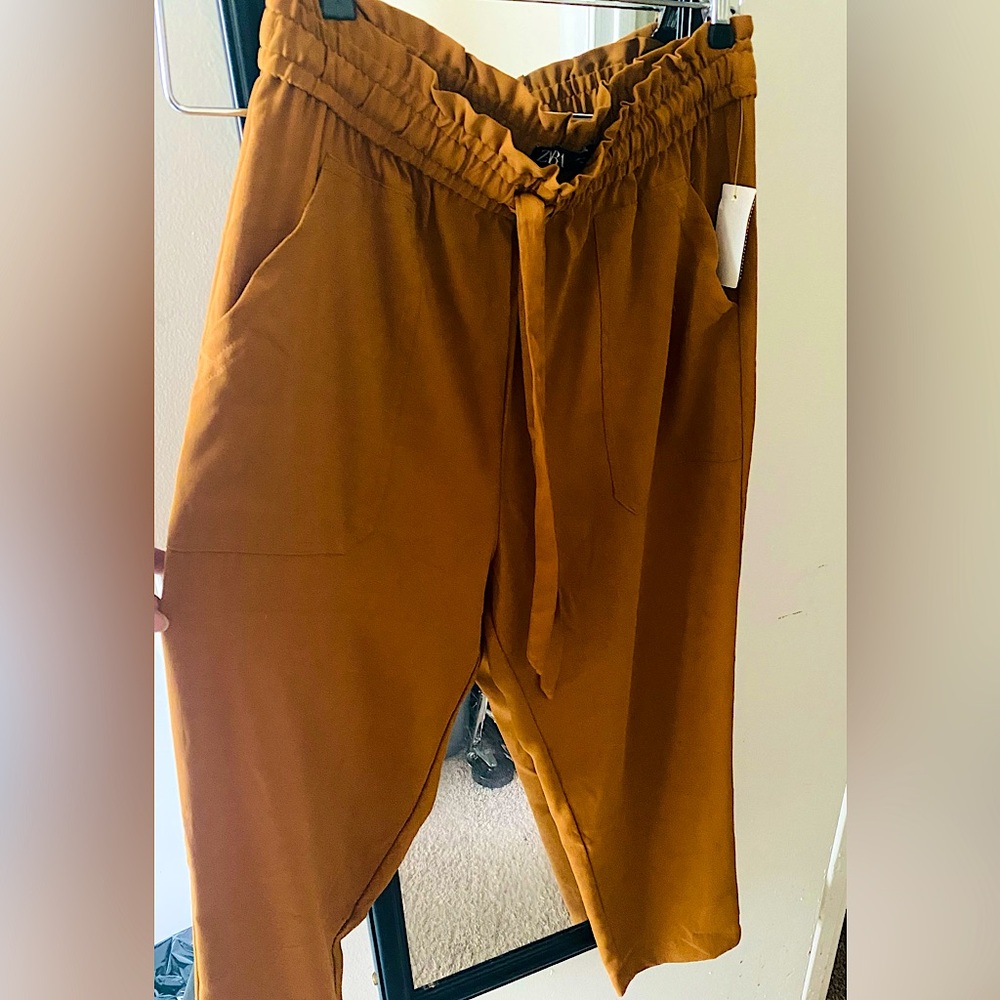 Zara auburn jogger style dress pants